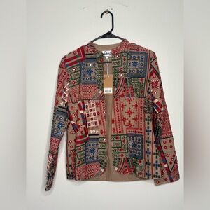 Rhea Kantha Style Women’s Jacket Boho Embroidery Indian 100% Cotton